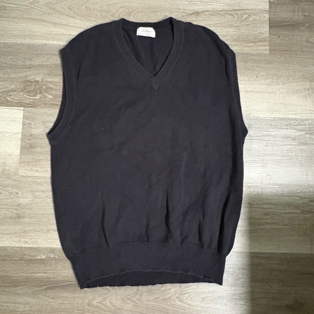 Titleist Black V-Neck Sweater Classic Knit Pullover